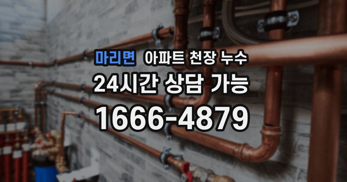 마리면 아파트 천장 누수