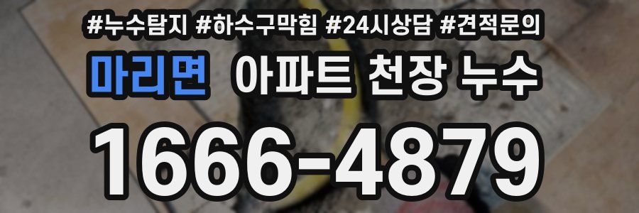 마리면 아파트 천장 누수