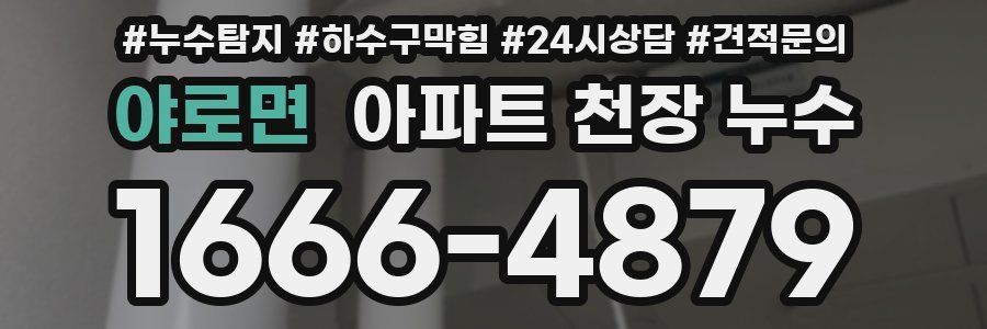 야로면 아파트 천장 누수