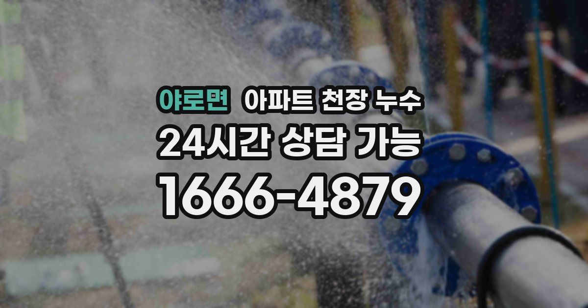 야로면 아파트 천장 누수