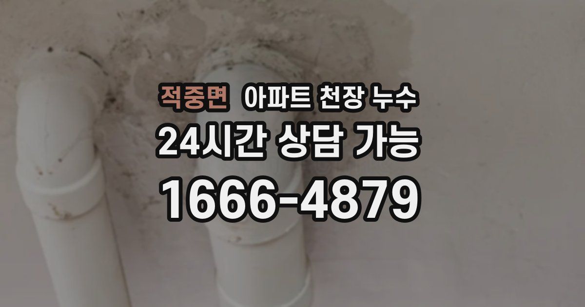 적중면 아파트 천장 누수
