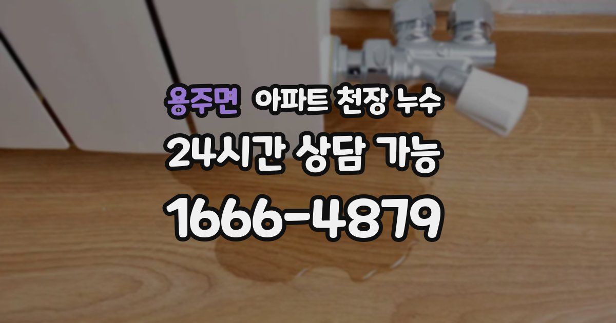 용주면 아파트 천장 누수
