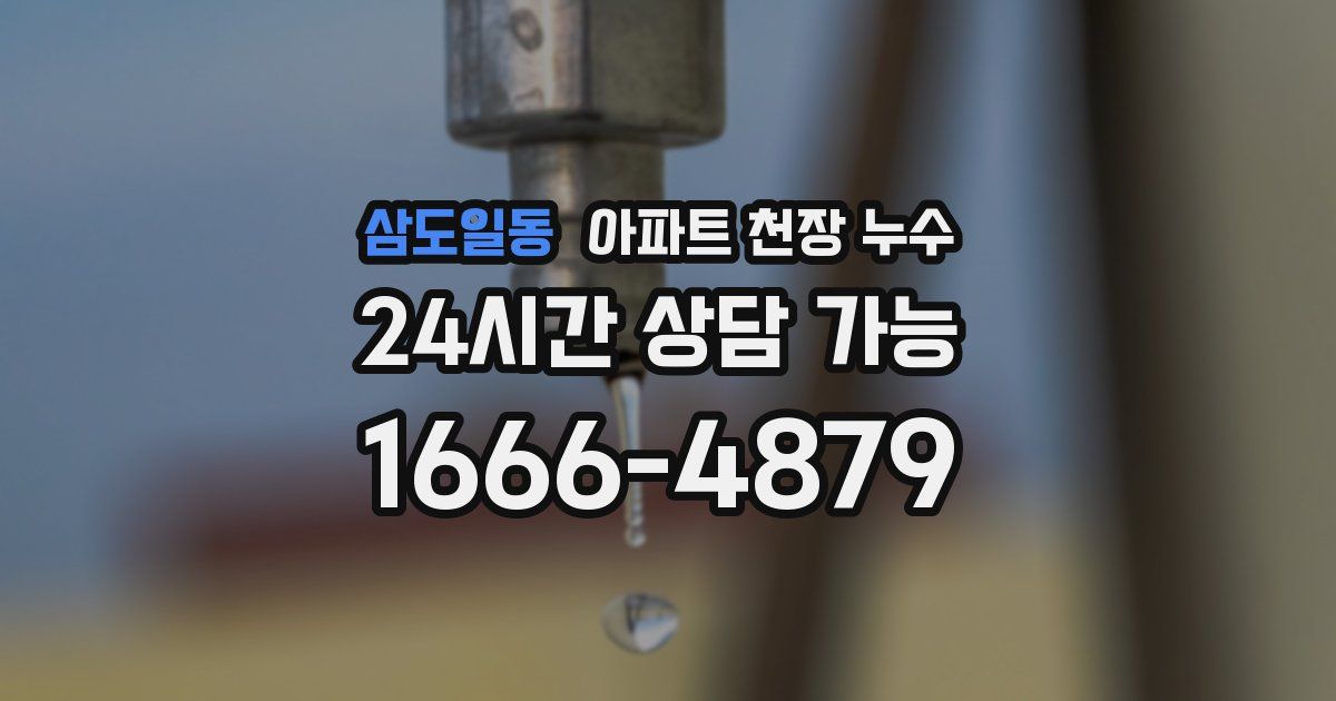 삼도일동 아파트 천장 누수