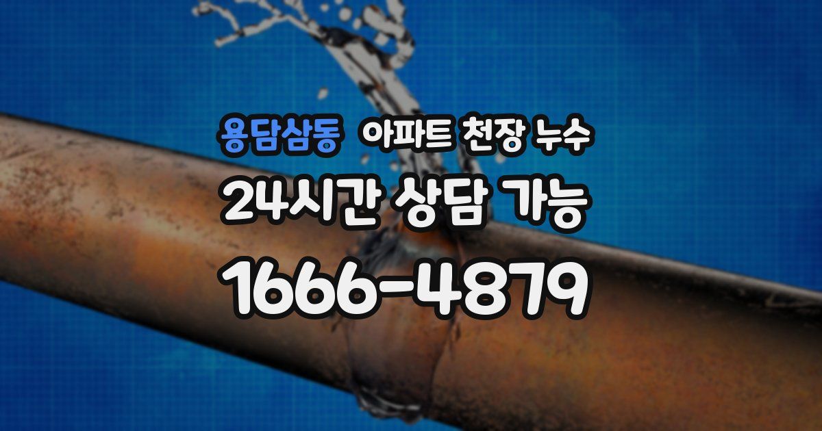 용담삼동 아파트 천장 누수