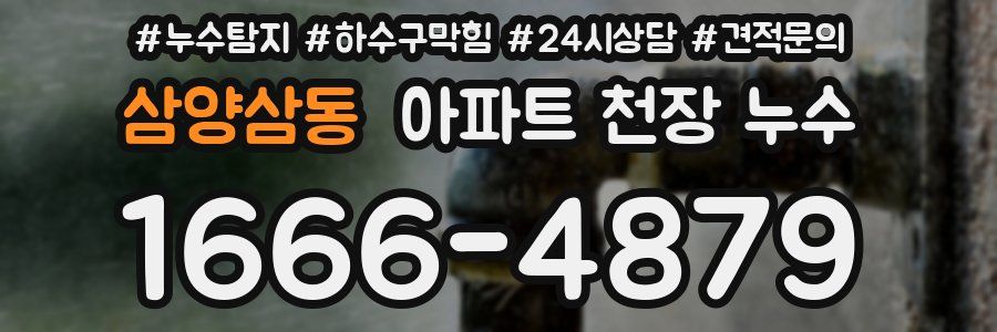 삼양삼동 아파트 천장 누수
