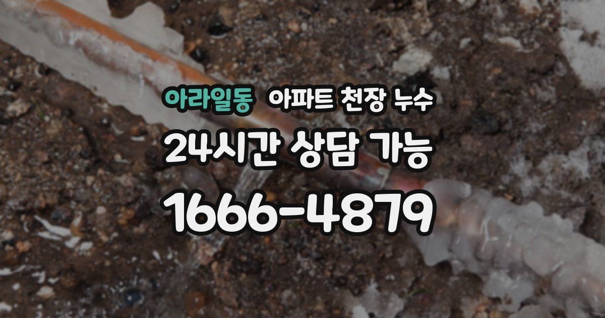 아라일동 아파트 천장 누수