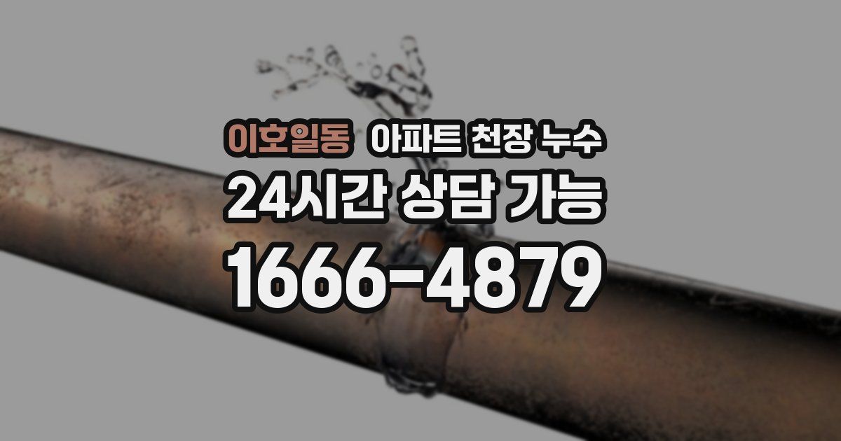 이호일동 아파트 천장 누수