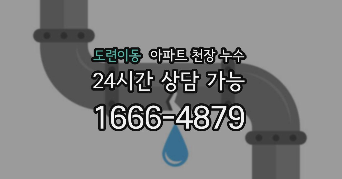 도련이동 아파트 천장 누수