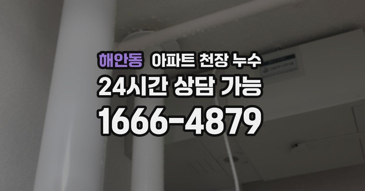 해안동 아파트 천장 누수