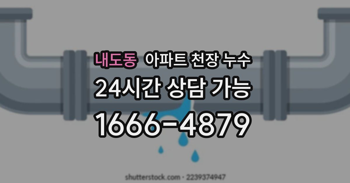 내도동 아파트 천장 누수
