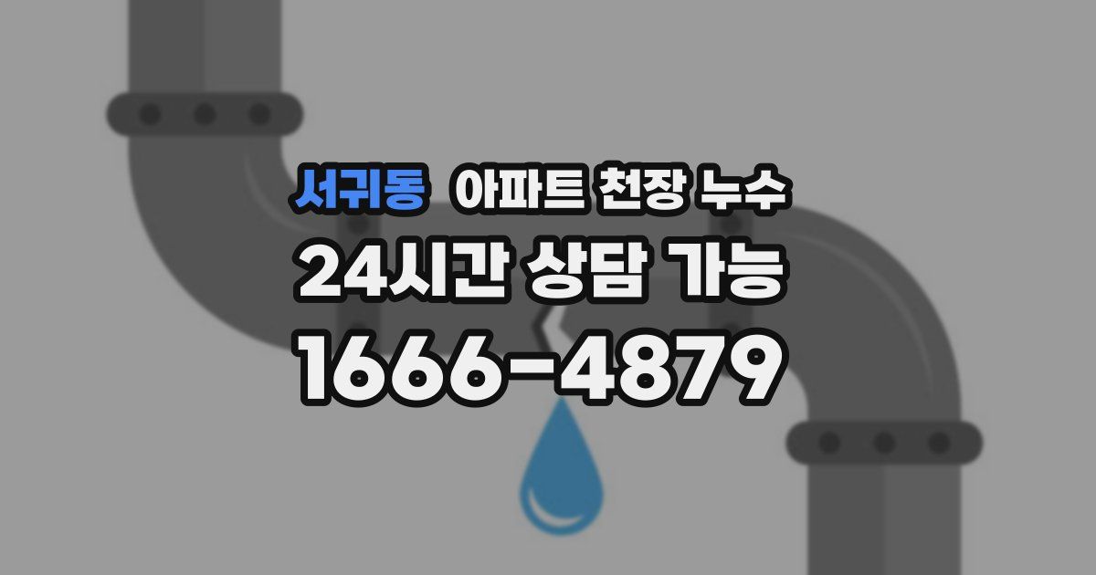 서귀동 아파트 천장 누수