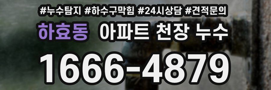 하효동 아파트 천장 누수
