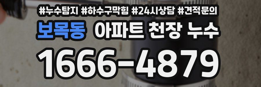 보목동 아파트 천장 누수