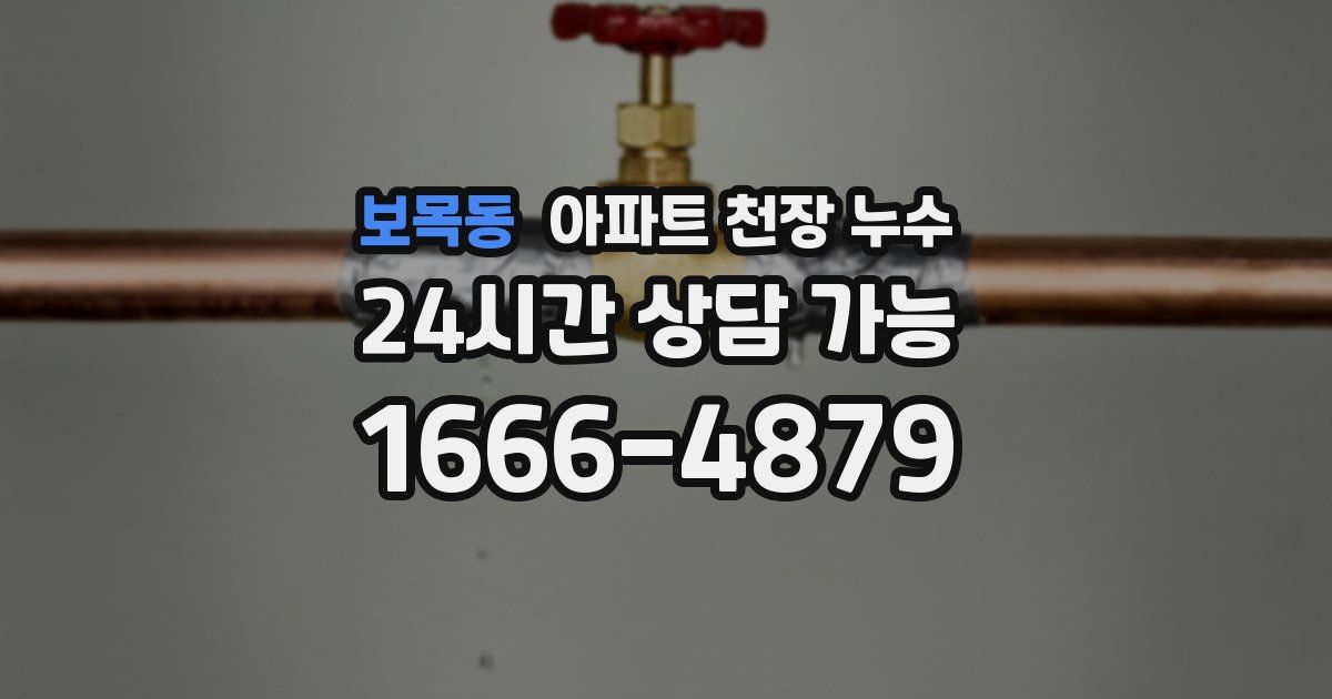 보목동 아파트 천장 누수