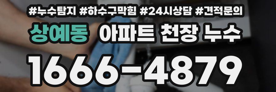 상예동 아파트 천장 누수
