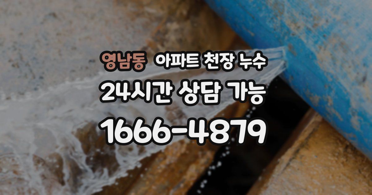 영남동 아파트 천장 누수