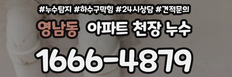 영남동 아파트 천장 누수