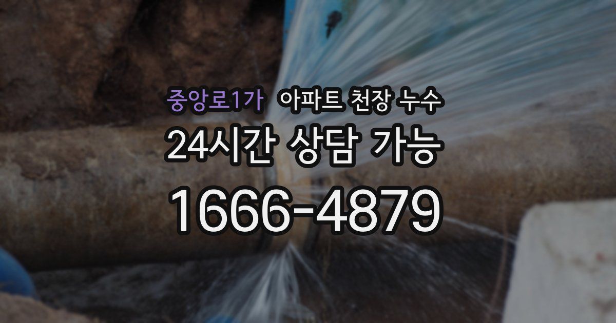 중앙로1가 아파트 천장 누수