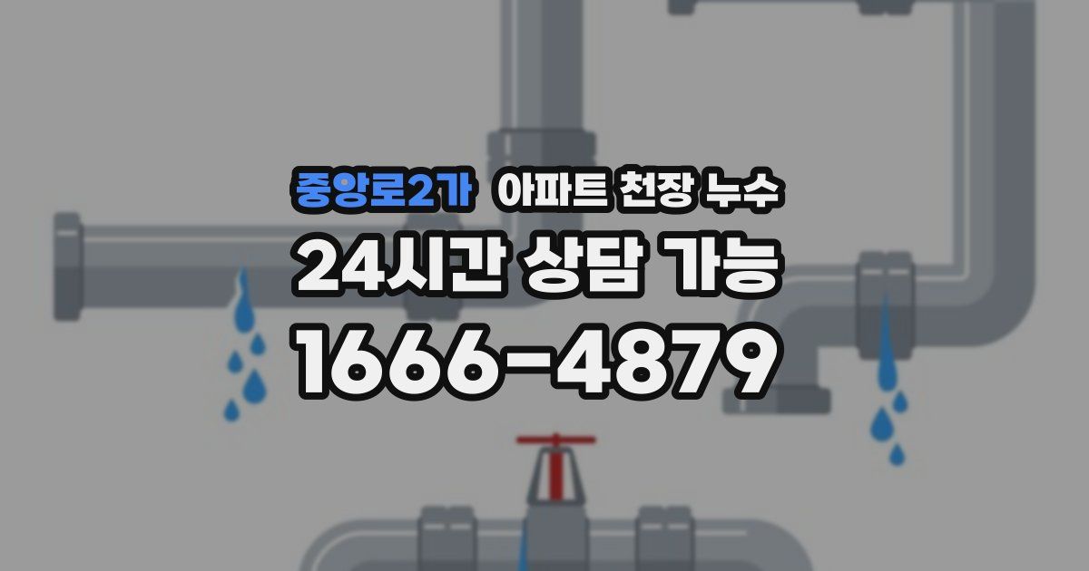 중앙로2가 아파트 천장 누수