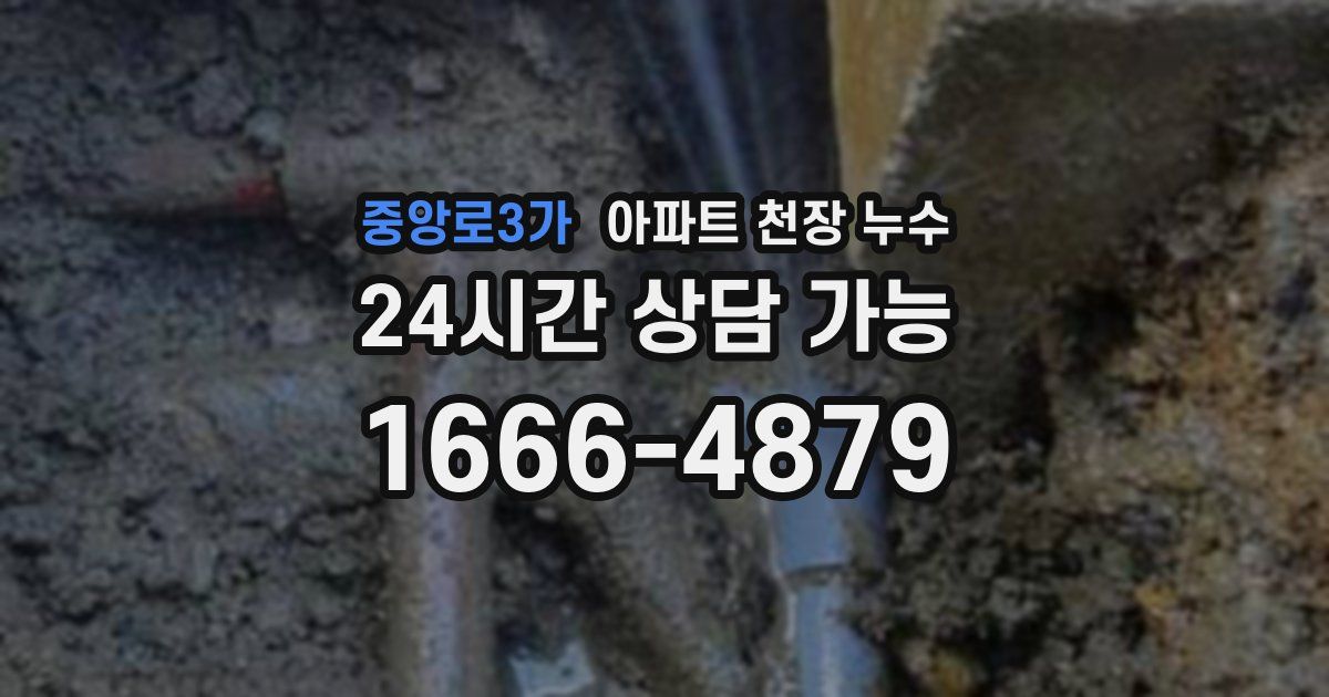 중앙로3가 아파트 천장 누수