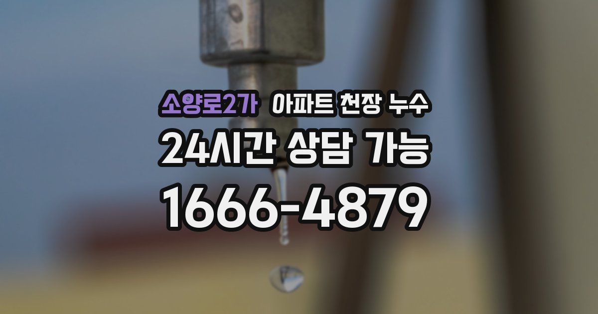 소양로2가 아파트 천장 누수