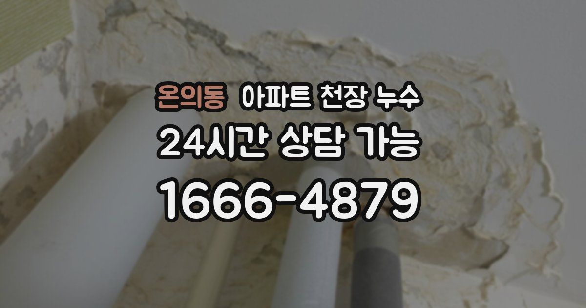 온의동 아파트 천장 누수
