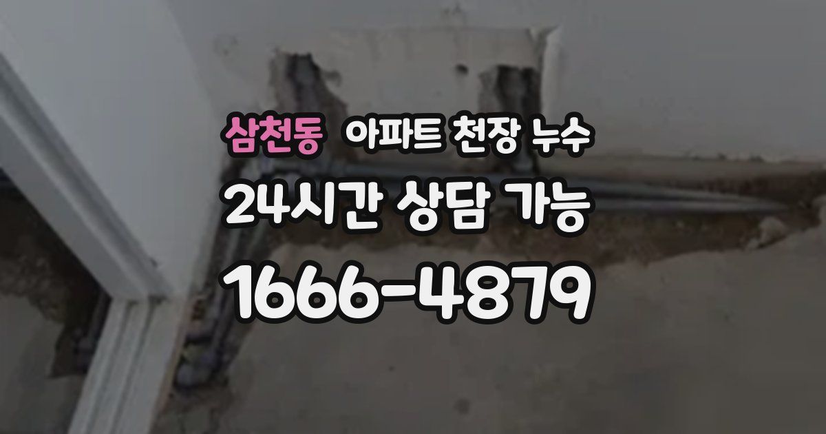 삼천동 아파트 천장 누수