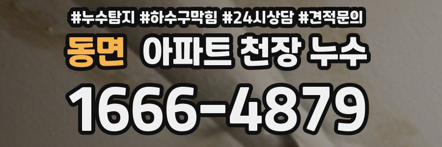 동면 아파트 천장 누수