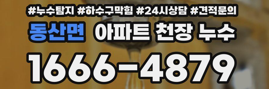 동산면 아파트 천장 누수