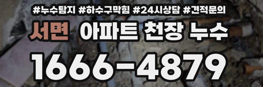서면 아파트 천장 누수