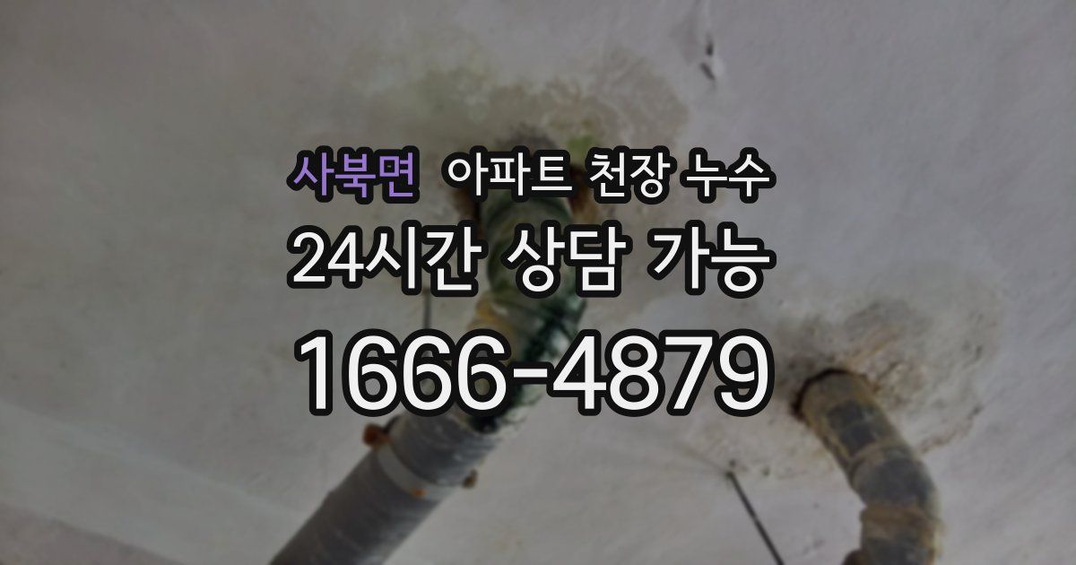 사북면 아파트 천장 누수