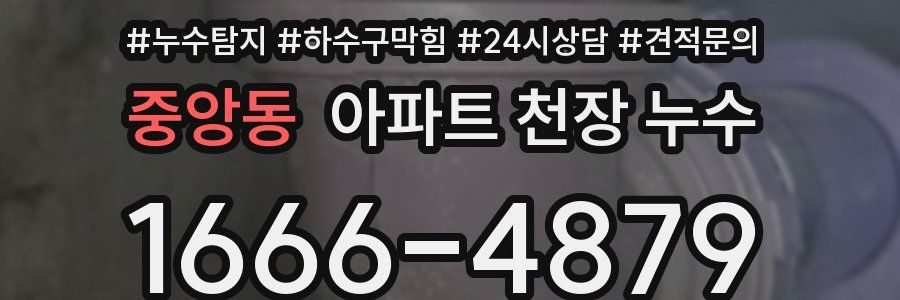 중앙동 아파트 천장 누수