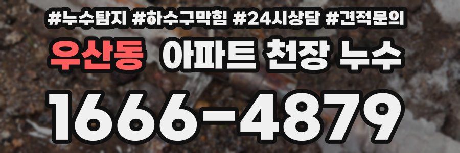 우산동 아파트 천장 누수