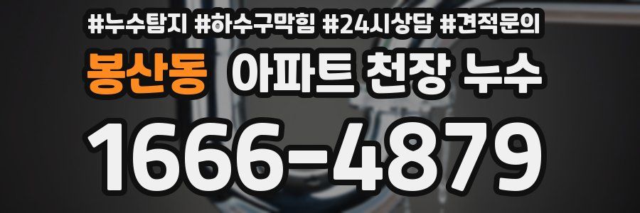 봉산동 아파트 천장 누수