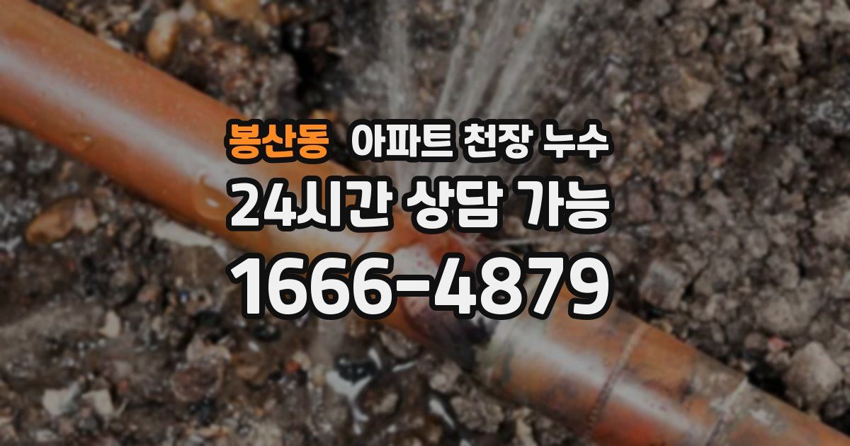 봉산동 아파트 천장 누수