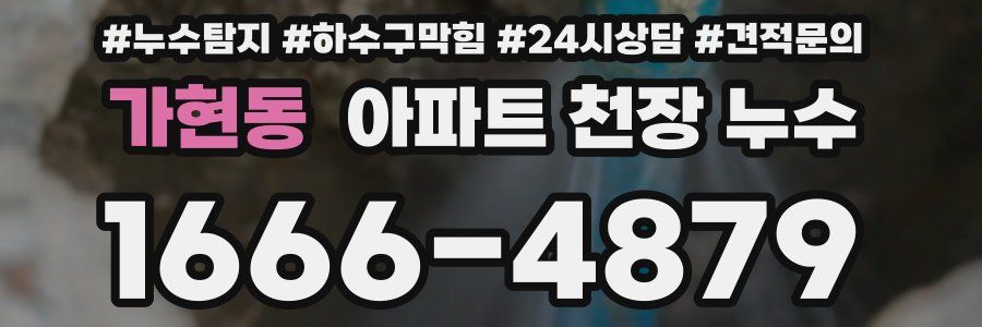 가현동 아파트 천장 누수