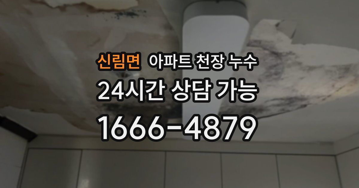 신림면 아파트 천장 누수