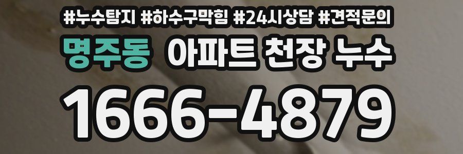 명주동 아파트 천장 누수
