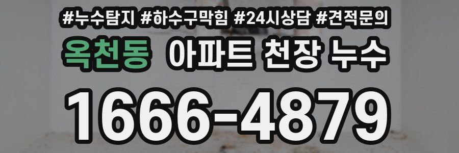 옥천동 아파트 천장 누수