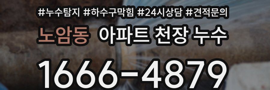 노암동 아파트 천장 누수