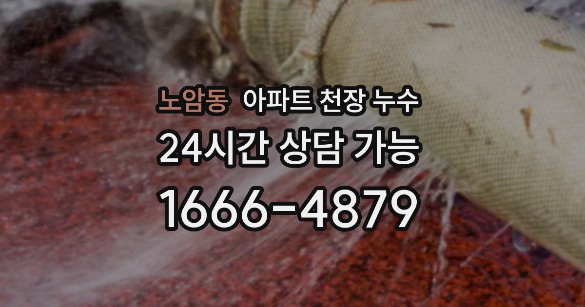 노암동 아파트 천장 누수