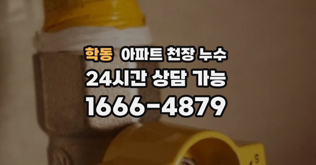 학동 아파트 천장 누수