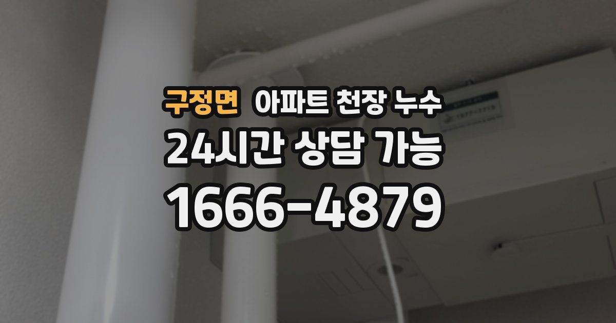 구정면 아파트 천장 누수
