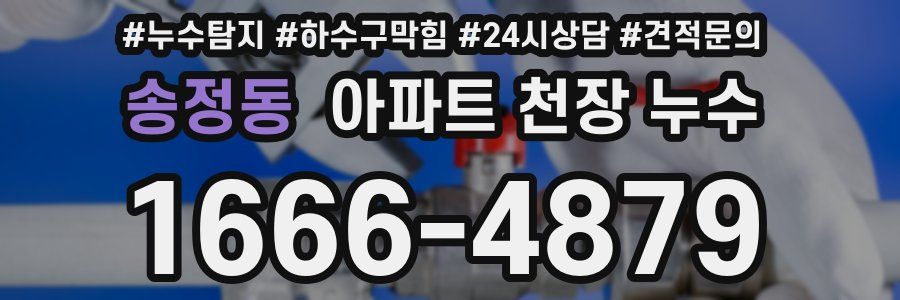 송정동 아파트 천장 누수