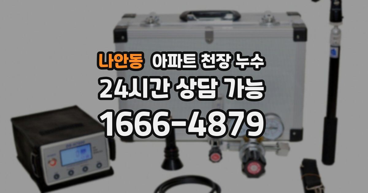 나안동 아파트 천장 누수