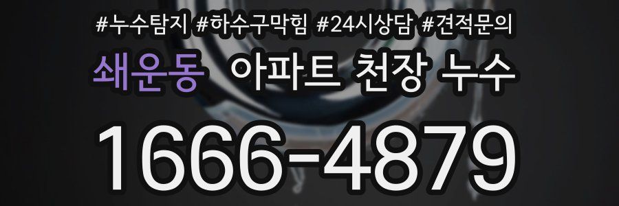 쇄운동 아파트 천장 누수