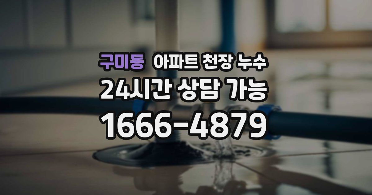 구미동 아파트 천장 누수