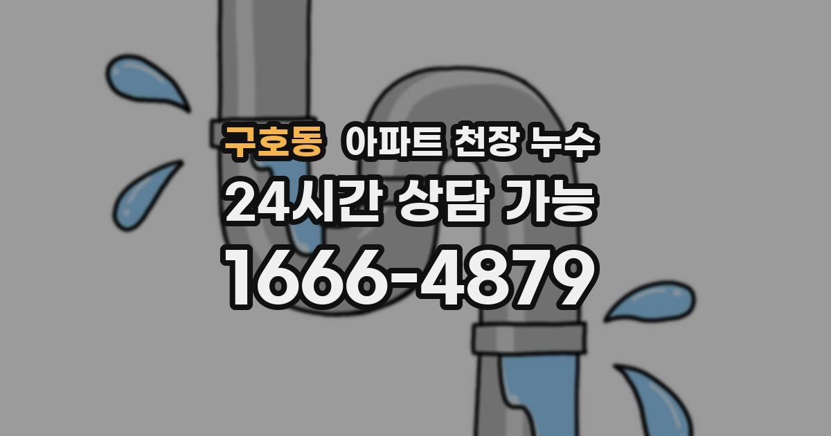 구호동 아파트 천장 누수