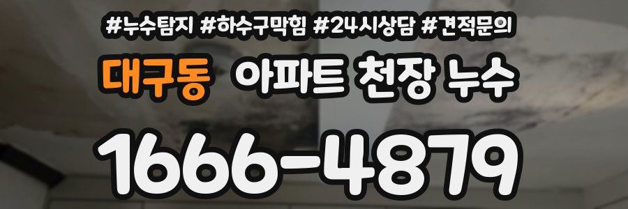 대구동 아파트 천장 누수