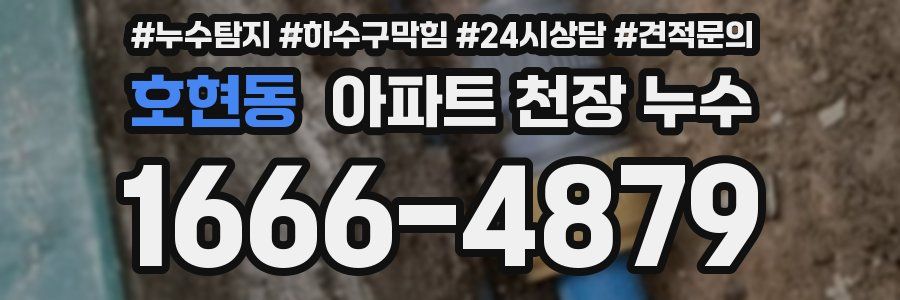 호현동 아파트 천장 누수